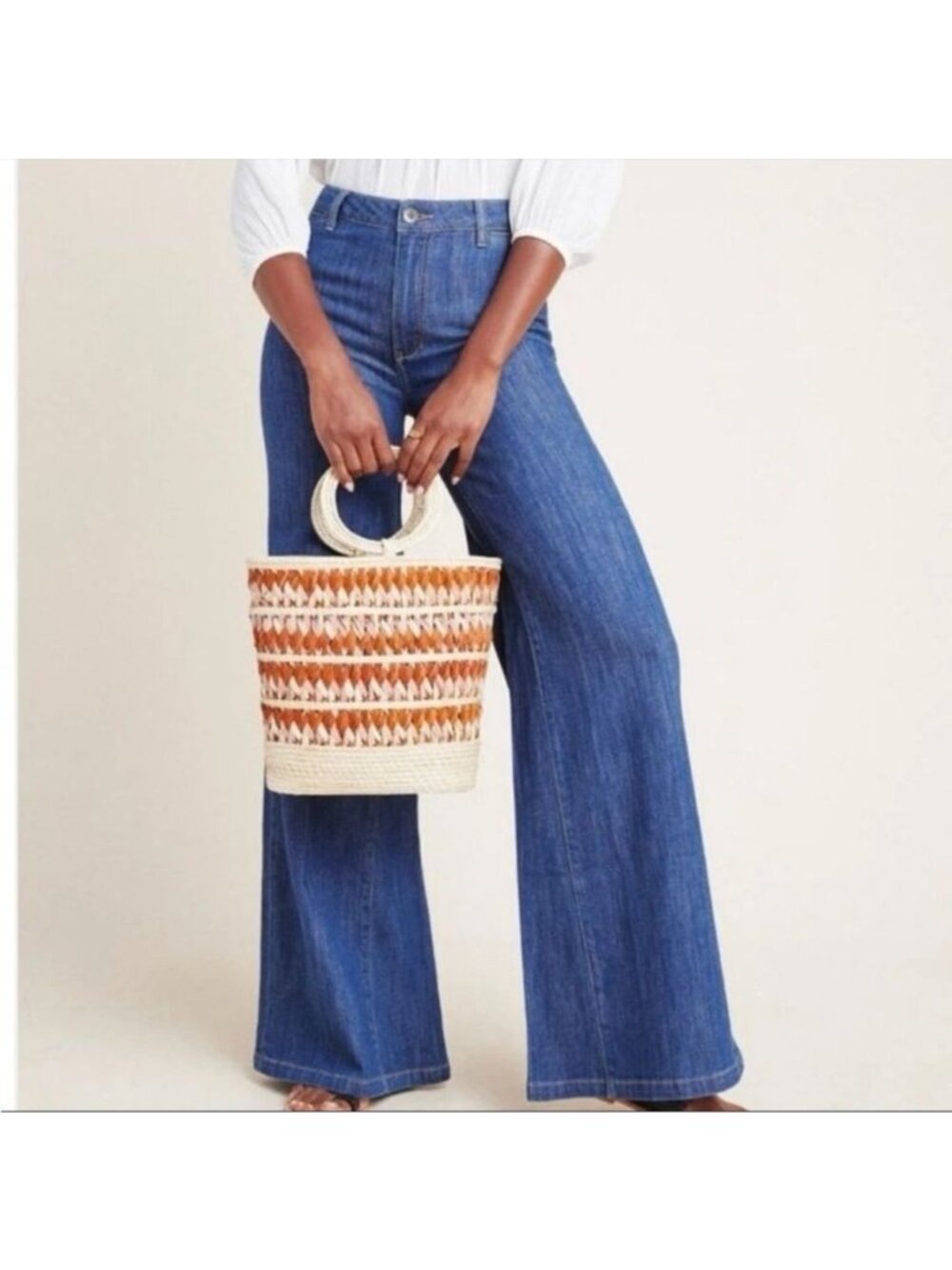Pilcro And The Letterpress By Anthropologie Wide Leg Flare Jeans Denim Women